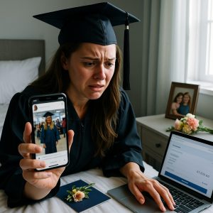 On my graduation day, I saw on Instagram that my family surprised my sister with a trip to Italy