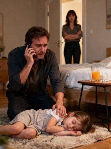 EGY KÜLVÁROSI OTTHON KELLEMETLEN CSENDJE. Amikor egy hosszú és kimerítő marketingmegbeszélés után Dallasban behajtottam a kocsifelhajtóra, azonnal megütött a nyomasztó csend, ami mintha a téglaépítésű, gyarmati stílusú házunk falai közül áradt volna. Julian Hayes vagyok, és évekig küzdöttem a hétéves lányom, Piper egyedülálló szülőségének nehézségeivel, amíg meg nem találkoztam Sylviával, egy nővel, aki úgy tűnt, hogy minden suttogott imámra válasz a sötétben. Ahogy beléptem az ajtón, a nehéz levegőben halványan citromviasz és valami éles, orvosi vegyszerekhez hasonló illat terjengett, ami azonnal megijesztett, mivel a ház általában rajzfilmek vagy Piper zongorajátékának hangjaitól visszhangzott. Ledobtam a bőr bőröndömet a bejáratnál, és megláttam Pipert, aki élettelenül feküdt a lépcső melletti keményfa padlón, apró teste olyan pozícióban összegömbölyödve, ami arra utalt, hogy egy pillanatra összeesett. Letérdeltem mellé, a szívem úgy vert a mellkasomban, mint egy csapdába esett madáré, és észrevettem egy finom, virágzó elszíneződést a halántékán, amitől elállt a lélegzetem. A RAGADOZÓ RAGYOGÓ BÉKÉJE