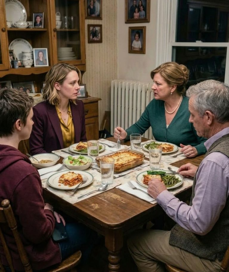 Anyukám vacsora közben lecsapta a villáját, és 48 órát adott, hogy elmenjek – mondván, hogy a burlingtoni házunk „mostantól a nővéremé”, miközben apukám a tányérját bámulta, és hagyta, hogy ez megtörténjen… miután öt évig fizettem a jelzáloghitelüket, bontottam a padlót, vettem a bútorokat, és egyben tartottam azt az otthont, miközben a nővérem Kaliforniában élt, és még csak vissza sem tudott hívni…