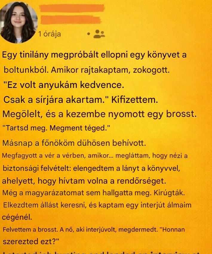Megfizettem az árát azért, mert kedves voltam, és elvesztettem az állásomat – de a későbbi bross mindent megváltoztatott.