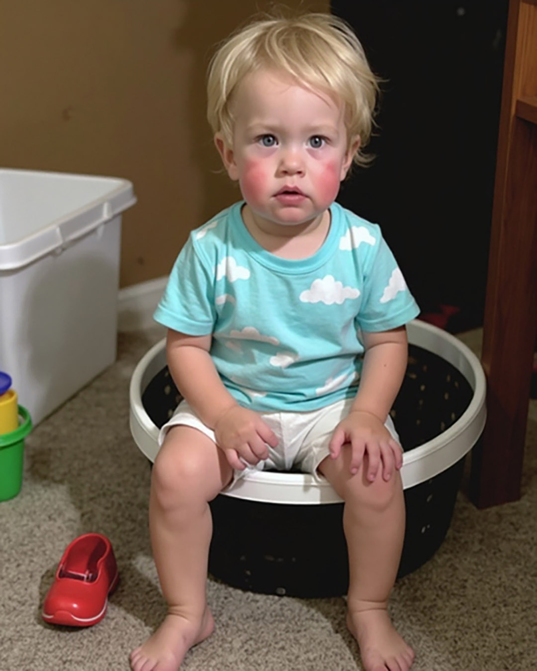 Vettem pár babacipőt a bolhapiacon az utolsó 5 eurómból – amikor felhúztam a fiamra, furcsa nyikorgó hangot hallottam.