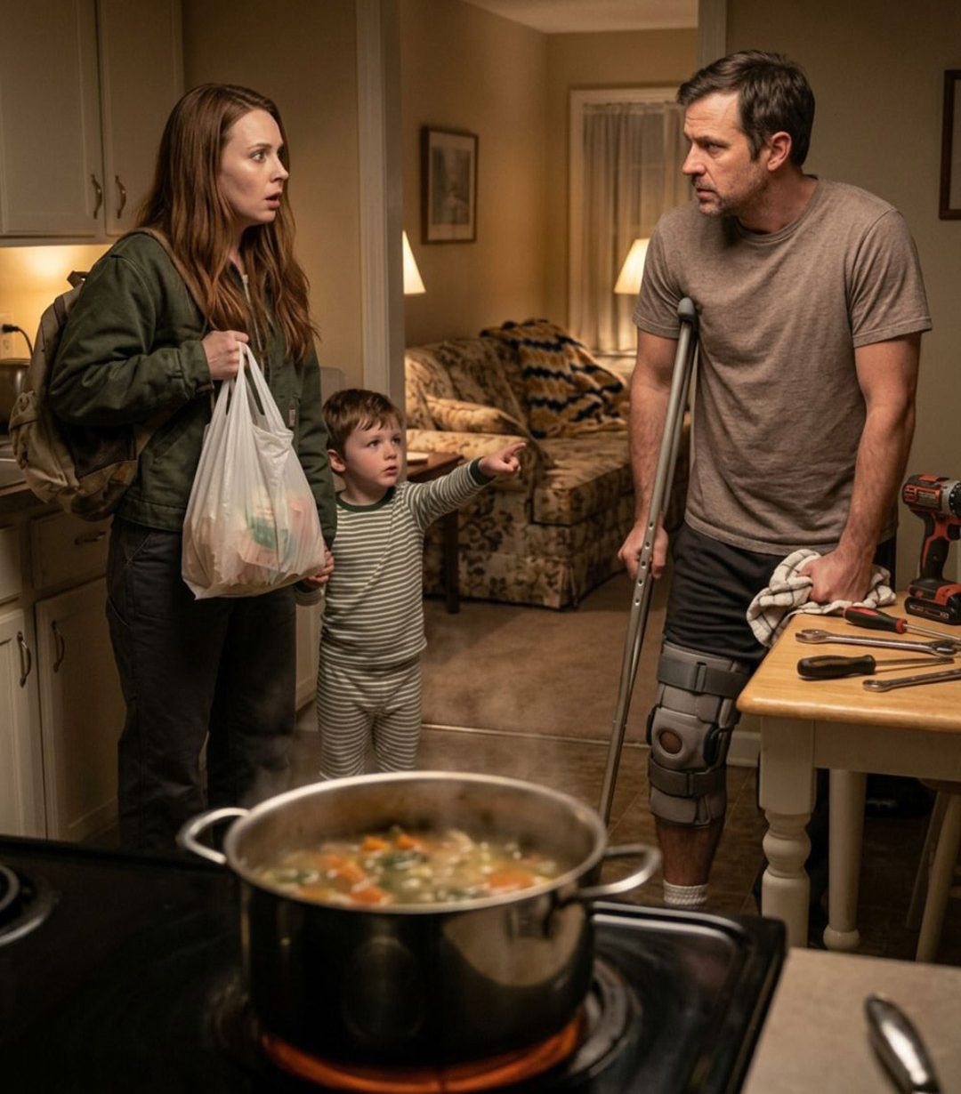 Egy hajléktalan férfit fogadtam vendégül, aki egy éjszakára lábtartót viselt, miközben a fiam a hideg ellenére is tovább bámulta őt. Másnap reggel elmentem dolgozni, azt hittem, aznap este már nem lesz