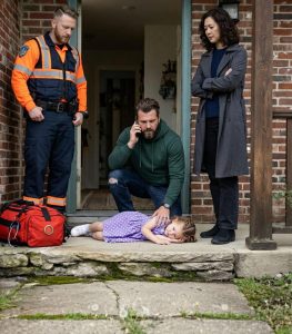 Amikor hazaértem egy üzleti útról, a lányomat eszméletlenül találtam az ajtónál. A feleségem vállat vont, és azt mondta, hogy "csak fegyelmezte." Mentőt hívtam. De amikor a mentős meglátta a feleségemet, elsápadt, és suttogta: "Uram... Ő tényleg a feleséged? Mert valójában..."