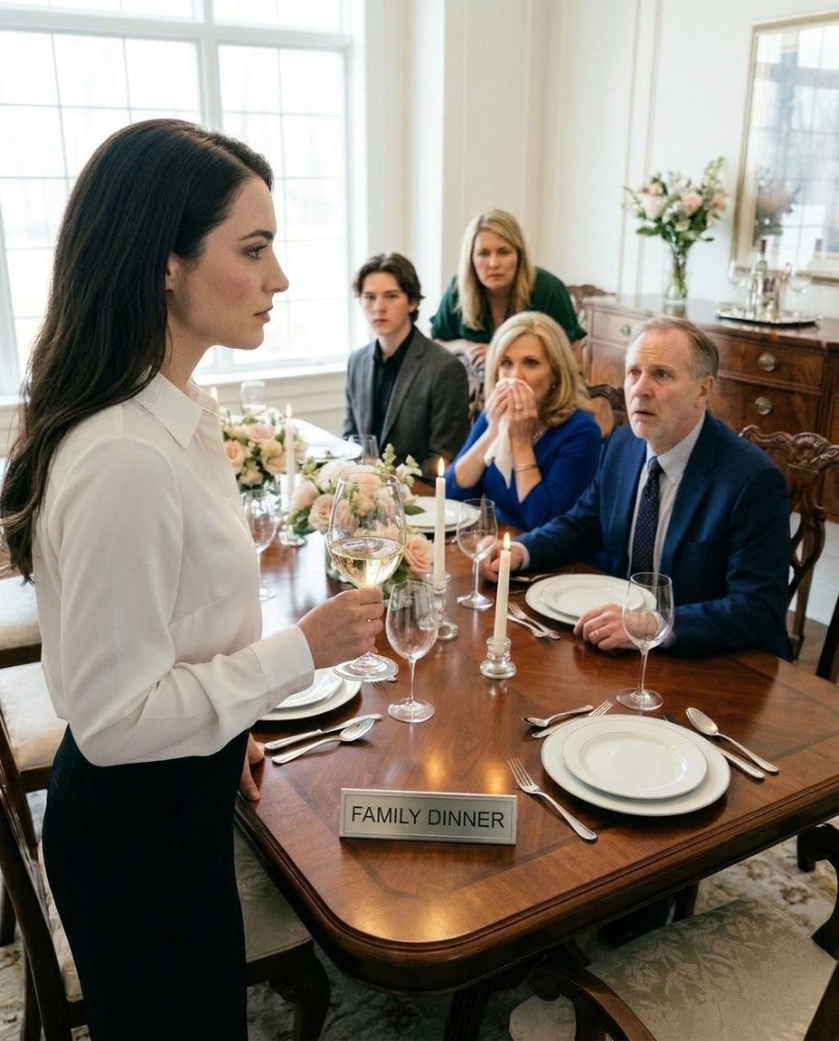 Anya nevetett, és azt mondta: "Nem vagy ennek a családnak a része." Felemeltem a poharamat, és azt válaszoltam: "Tökéletes. Akkor ne kérj pénzt." Az arca elkomorult. Apa döbbenten nézett.